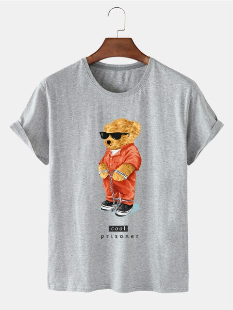 Eco-Friendly Cool Prisoner Bear T-shirt
