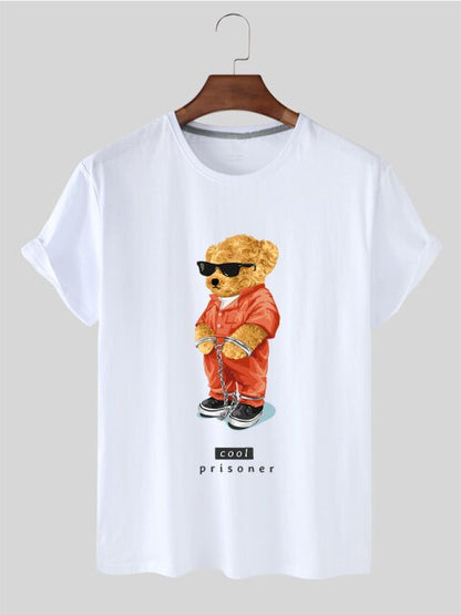 Eco-Friendly Cool Prisoner Bear T-shirt