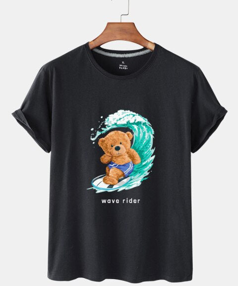 Eco-Friendly Surfer Bear T-shirt