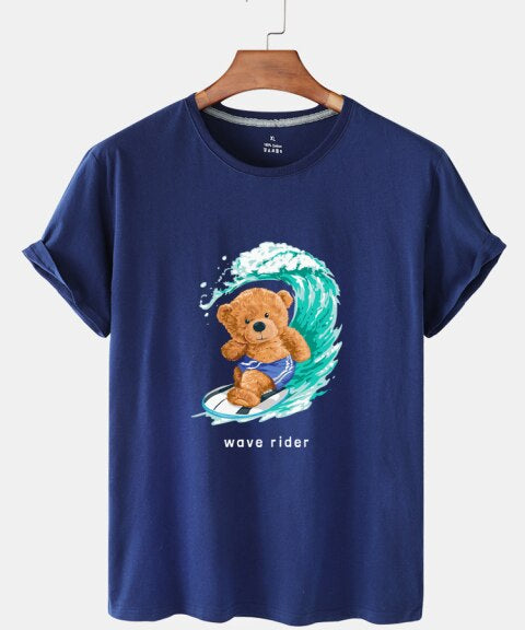 Eco-Friendly Surfer Bear T-shirt