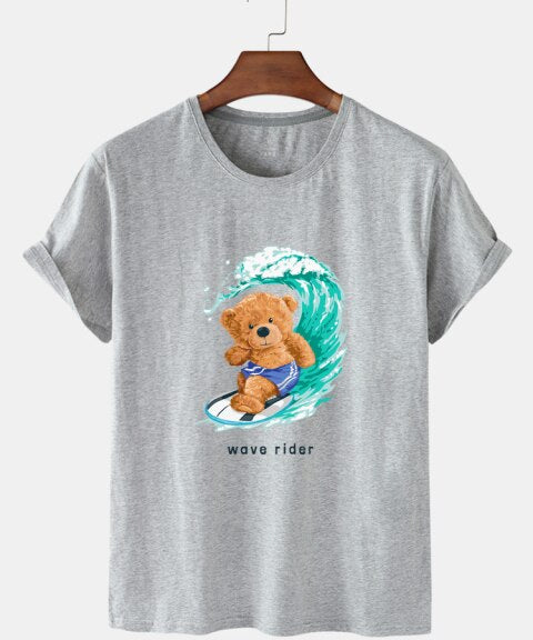 Eco-Friendly Surfer Bear T-shirt