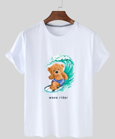 Eco-Friendly Surfer Bear T-shirt