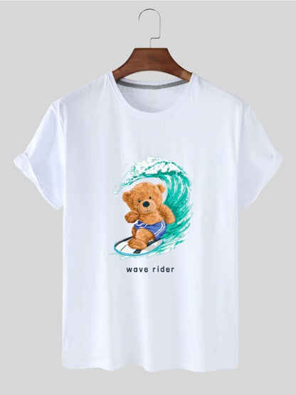 Eco-Friendly Surfer Bear T-shirt