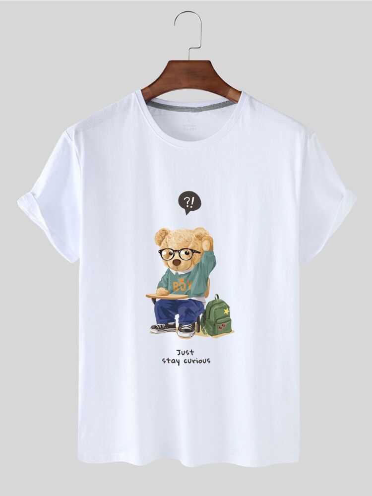 Eco-Friendly Curious Bear T-shirt