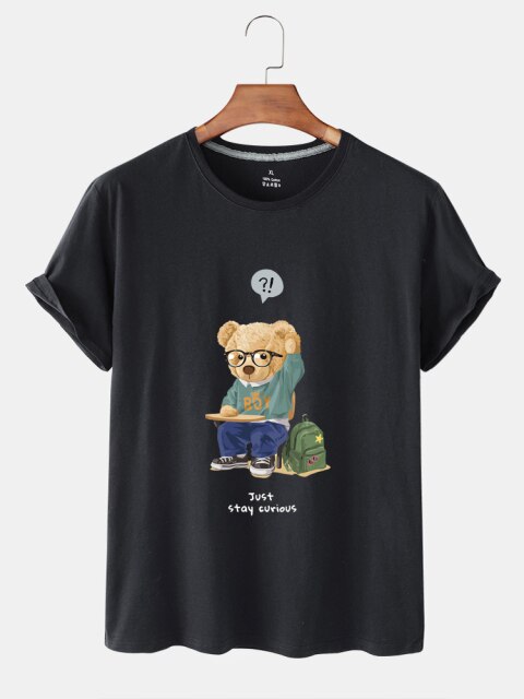 Eco-Friendly Curious Bear T-shirt
