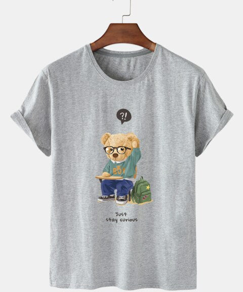 Eco-Friendly Curious Bear T-shirt