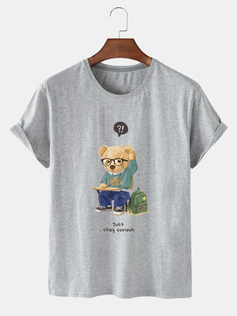 Eco-Friendly Curious Bear T-shirt