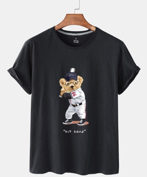 Eco-Friendly Baseball Bear T-shirt