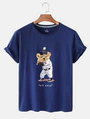 Eco-Friendly Baseball Bear T-shirt