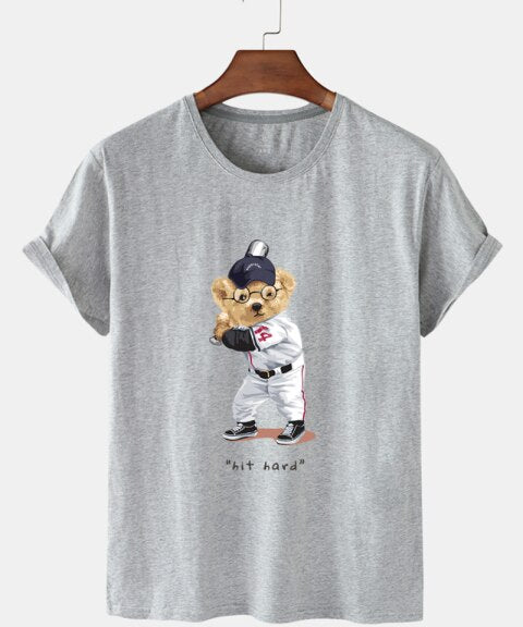 Eco-Friendly Baseball Bear T-shirt