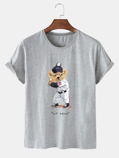 Eco-Friendly Baseball Bear T-shirt
