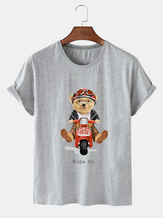 Eco-Friendly Bike Bear T-shirt