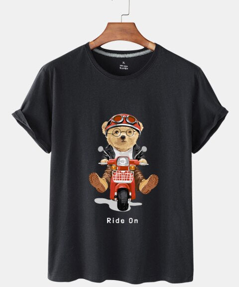 Eco-Friendly Bike Bear T-shirt