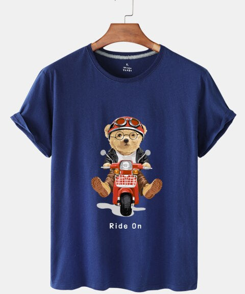 Eco-Friendly Bike Bear T-shirt