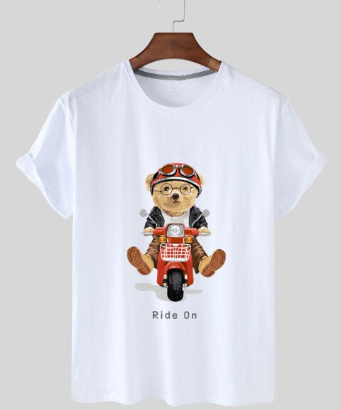 Eco-Friendly Bike Bear T-shirt