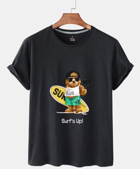 Eco-Friendly Surf Bear T-shirt