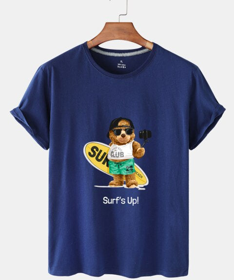 Eco-Friendly Surf Bear T-shirt