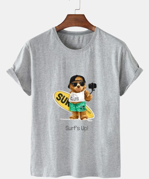 Eco-Friendly Surf Bear T-shirt