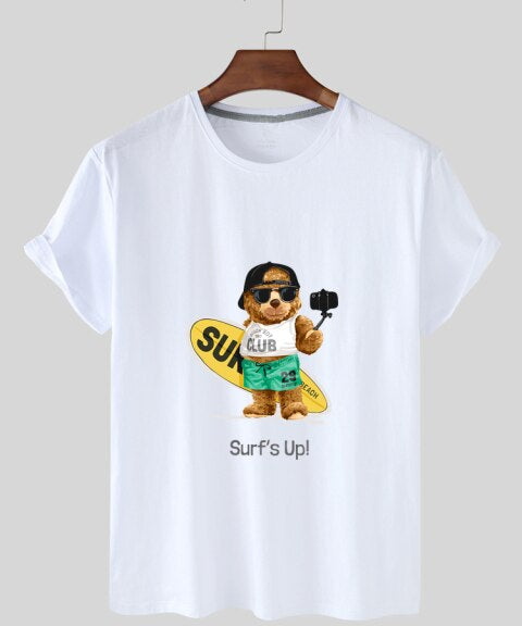 Eco-Friendly Surf Bear T-shirt