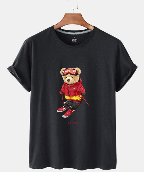 Eco-Friendly Ski Bear T-shirt