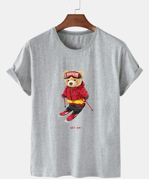 Eco-Friendly Ski Bear T-shirt