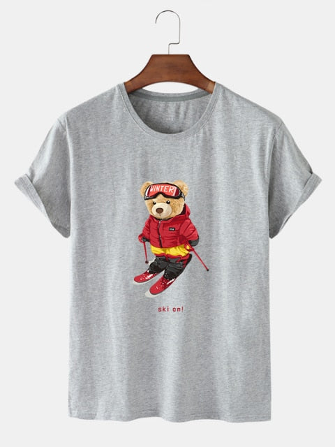 Eco-Friendly Ski Bear T-shirt