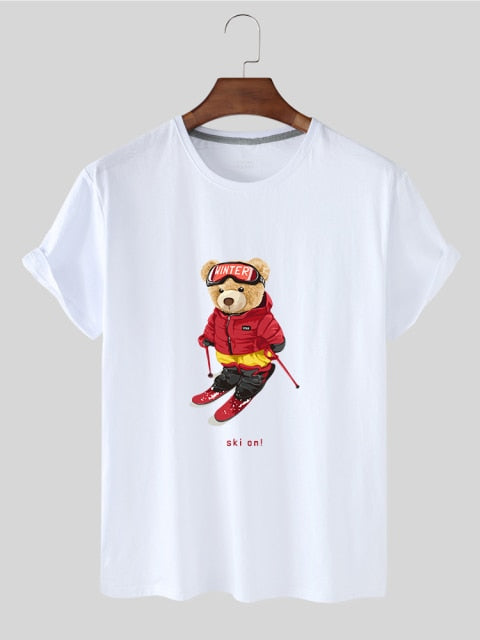 Eco-Friendly Ski Bear T-shirt