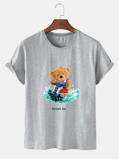 Eco-Friendly Surf Bear T-shirt
