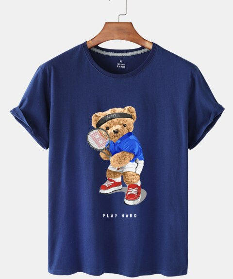 Eco-Friendly Tennis Bear T-shirt
