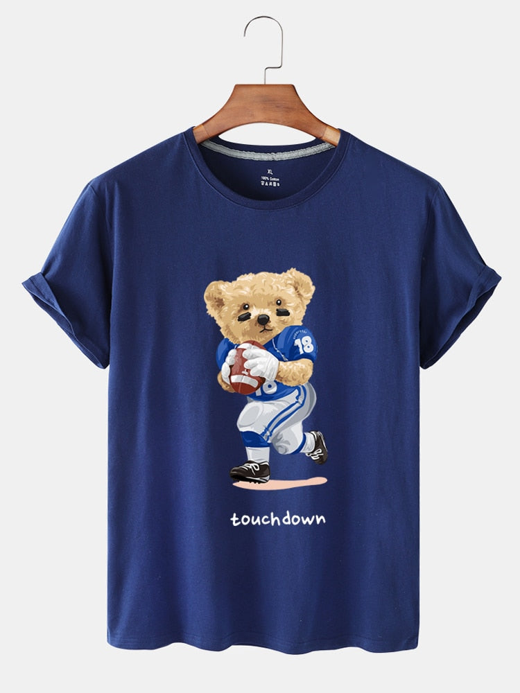 Eco-Friendly Football Bear T-shirt