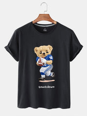 Eco-Friendly Football Bear T-shirt