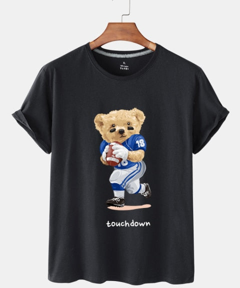 Eco-Friendly Football Bear T-shirt