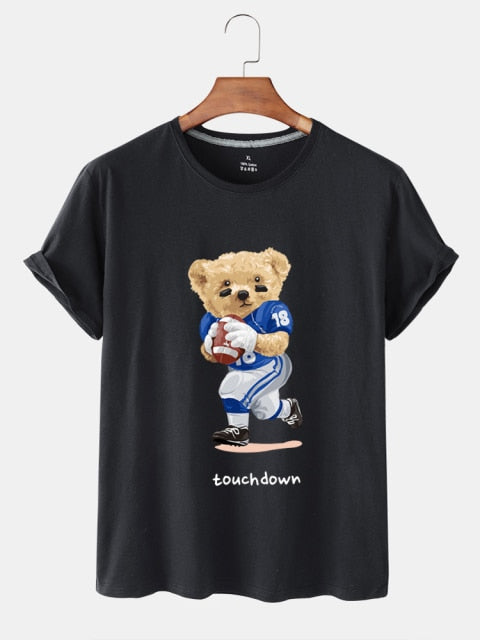 Eco-Friendly Football Bear T-shirt