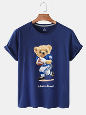 Eco-Friendly Football Bear T-shirt
