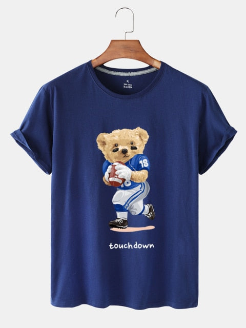 Eco-Friendly Football Bear T-shirt