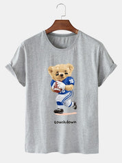 Eco-Friendly Football Bear T-shirt