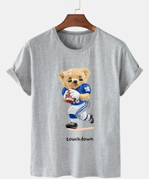 Eco-Friendly Football Bear T-shirt