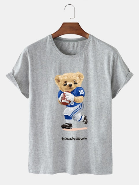 Eco-Friendly Football Bear T-shirt