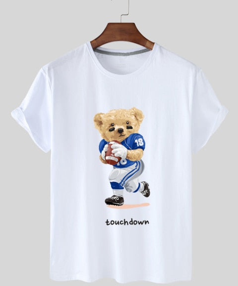 Eco-Friendly Football Bear T-shirt