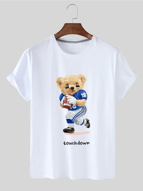 Eco-Friendly Football Bear T-shirt