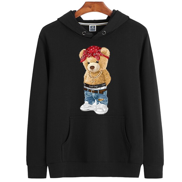 Eco-Friendly Hip Hop Bear Hoodie