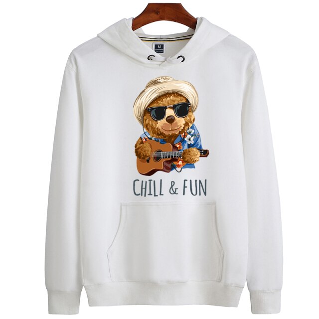 Eco-Friendly Chill & Fun Bear Hoodie