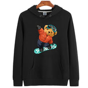 Eco-Friendly Snowboard Bear Hoodie