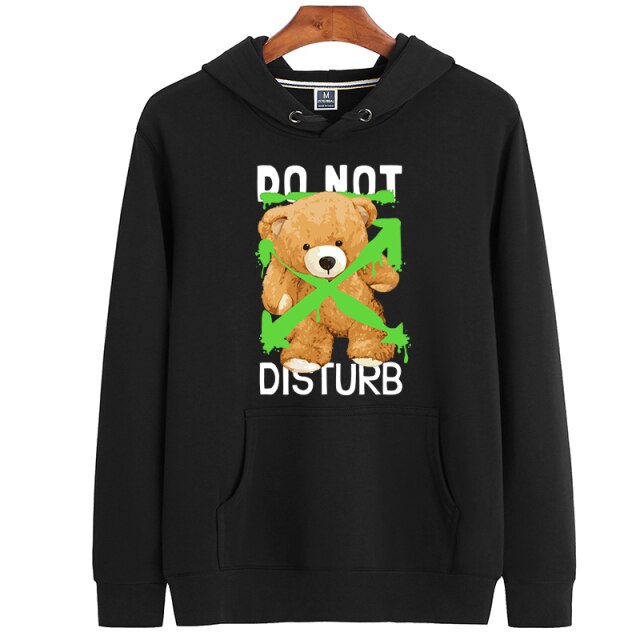 Eco-Friendly Do Not Disturb Bear Hoodie