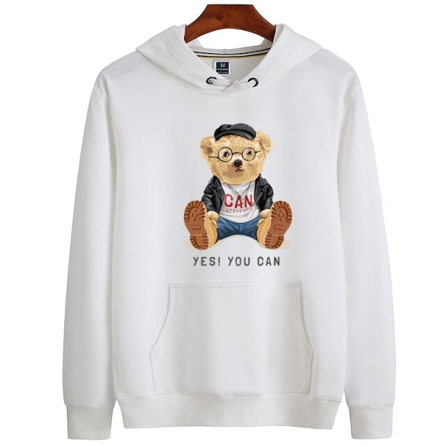 Eco-Friendly Student Bear Hoodie