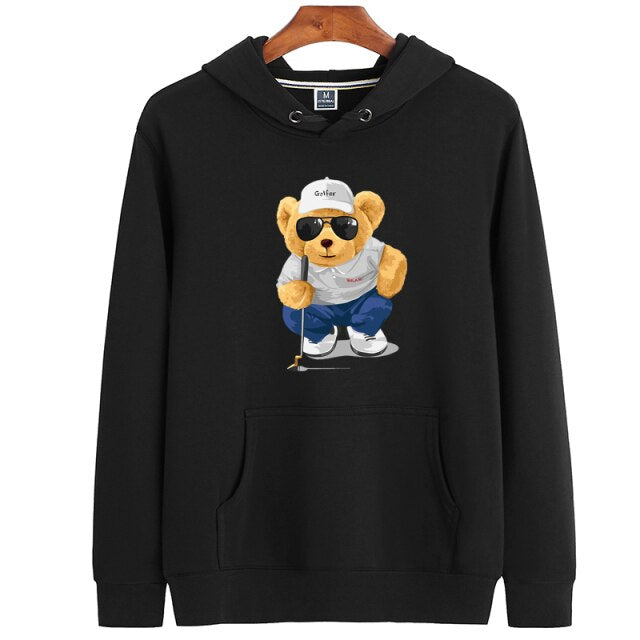 Eco-Friendly Golf Bear Hoodie