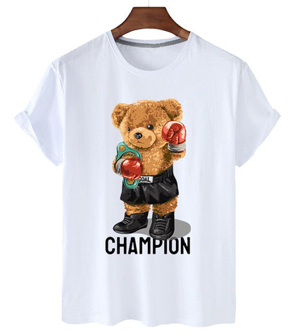 Eco-Friendly Boxing Champion Bear T-shirt