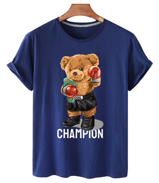 Eco Friendly Boxing Champion Bear T shirt