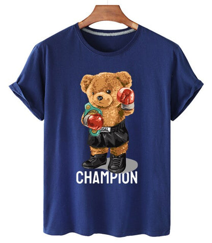Eco-Friendly Boxing Champion Bear T-shirt