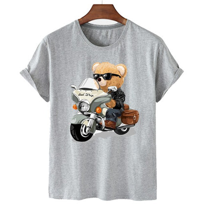 Eco-Friendly Motorcycle Bear T-shirt